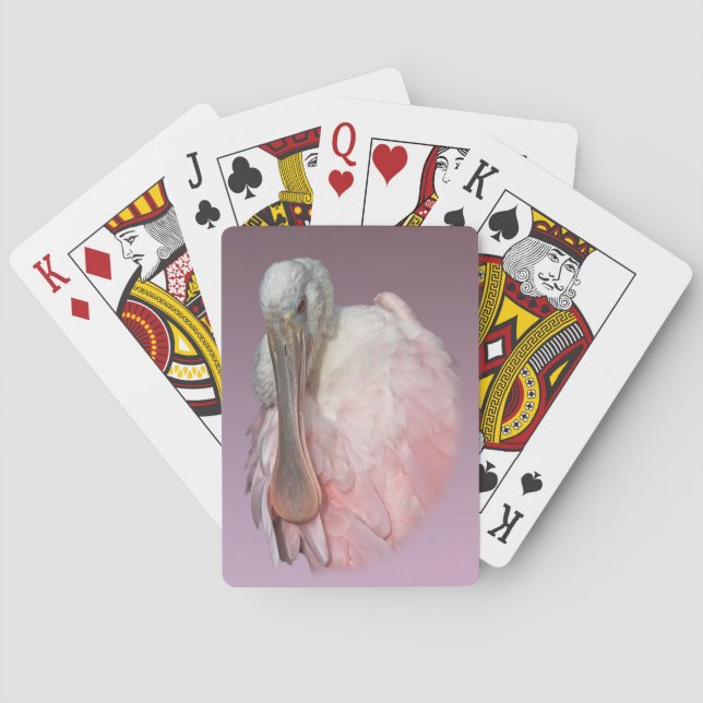 Roseate Spoonbill Bird Playing Cards (Back)