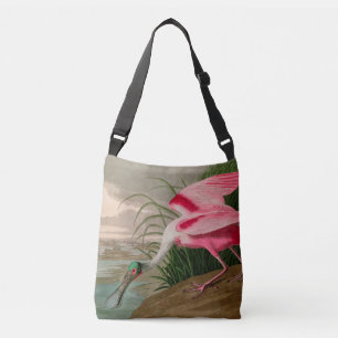 Roseate Spoonbill Birds of America Audubon Print Crossbody Bag