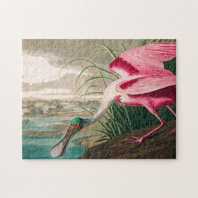 Roseate Spoonbill by John James Audubon Jigsaw Puzzle (Horizontal)