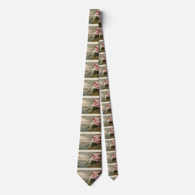 Roseate Spoonbill from Audubon's Birds of America Tie (Front)