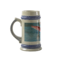 Roseate Spoonbill Grey/Blue 22 oz Stein