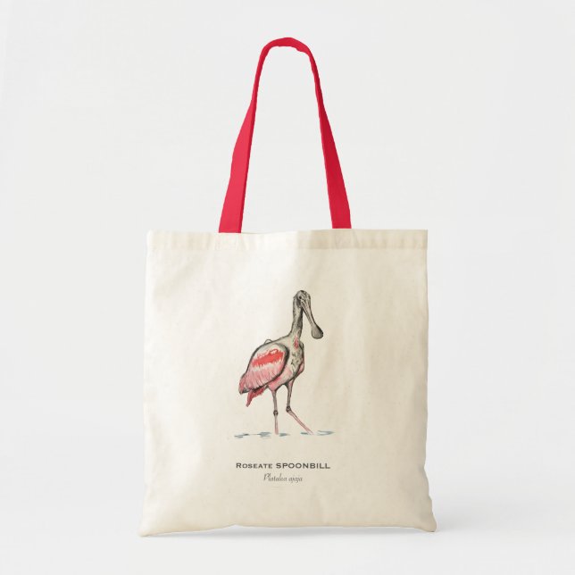 Roseate Spoonbill Tote Bag (Front)