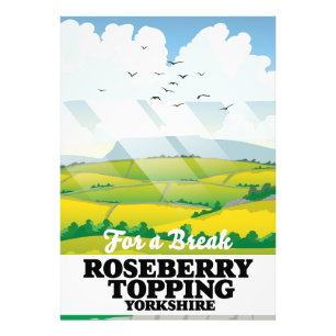 Roseberry Topping Yorkshire travel poster