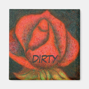 "Rosebud" Dirty Dishwasher Status Magnet