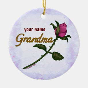 Rosebud Grandma ornament