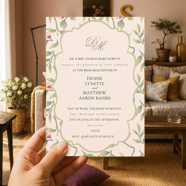 Rosebud Rehearsal Dinner Invitation (Creator Uploaded)