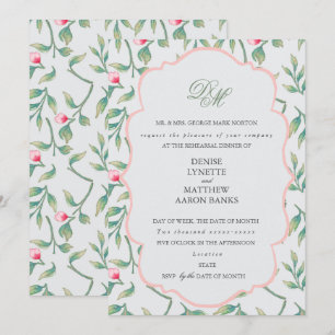 Rosebud Rehearsal Dinner Invitation