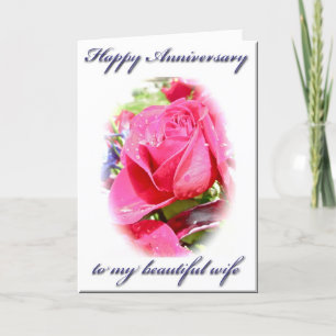 Rosebud Wife Anniversary Card