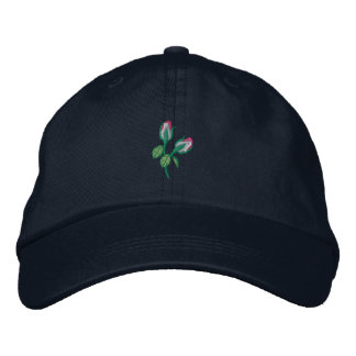 Rosebuds Embroidered Hat