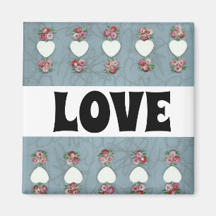 Rosebuds & Hearts Love Magnet