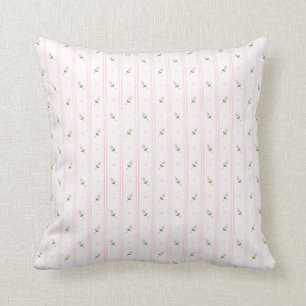 Rosebuds & Stripes Cushion