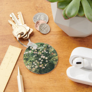 Rosebush in Blossom by Vincent van Gogh Key Ring