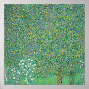 Rosebushes under the Trees by Gustav Klimt Poster