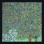 Rosebushes Under The Trees, Gustav Klimt Poster<br><div class="desc">Gustav Klimt (July 14, 1862 – February 6, 1918) was an Austrian symbolist painter and one of the most prominent members of the Vienna Secession movement. Klimt is noted for his paintings, murals, sketches, and other objets d'art. In addition to his figurative works, which include allegories and portraits, he painted...</div>