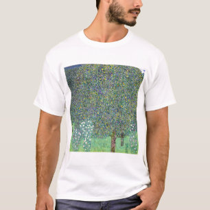 Rosebushes Under The Trees, Gustav Klimt T-Shirt