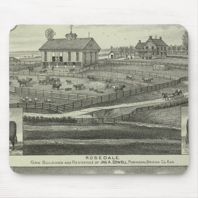 Rosedale, Robinson Hickory Grove, Kansas Mouse Pad (Front)