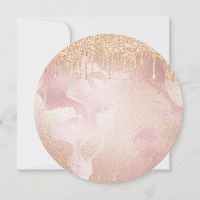 Rosegold Blush Marble with Gold Glitter Droplets (Front)