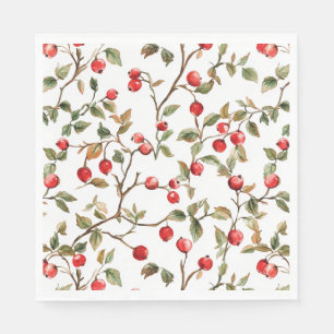 Rosehip braches pattern napkin