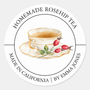Rosehip Tea Modern label