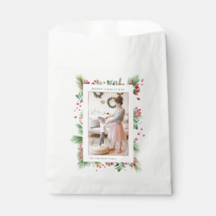 Rosehips & Holly Berries Christmas Greenery Photo Favour Bags