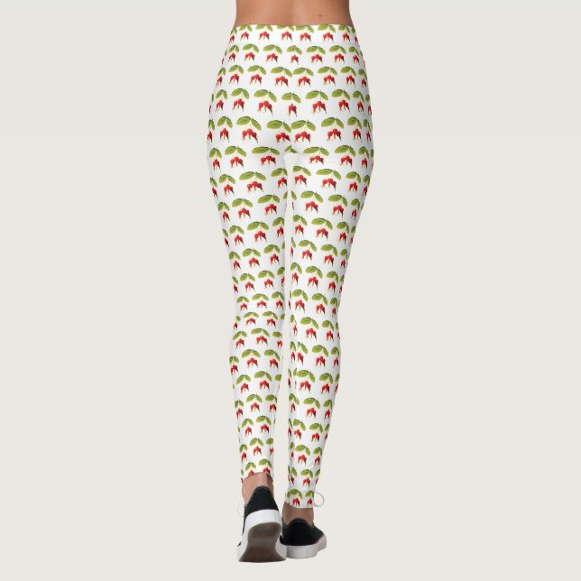 Rosehips Pattern Single Leggings (Back)
