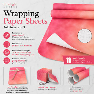 Roselight Embers Wrapping Paper Sheet