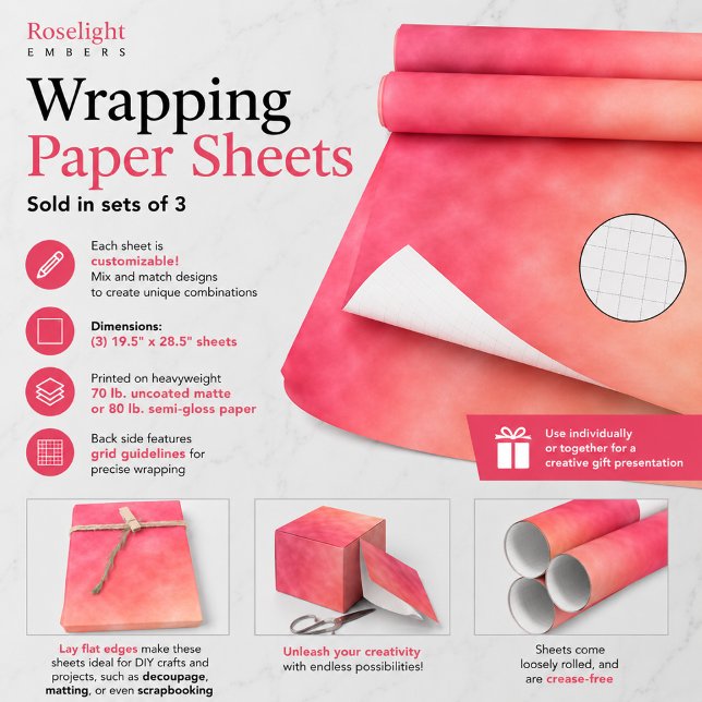 Roselight Embers Wrapping Paper Sheet (Creator Uploaded)