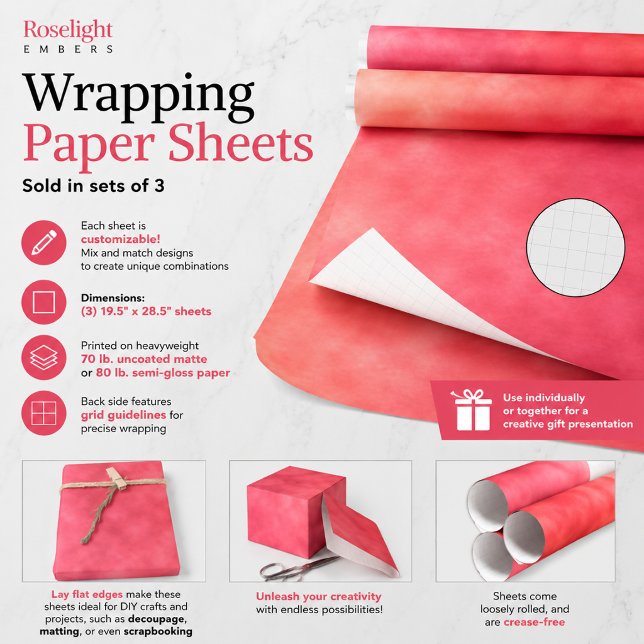 Roselight Embers Wrapping Paper Sheet (Creator Uploaded)