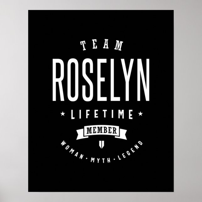 Roselyn Personalised Name Birthday Poster (Front)