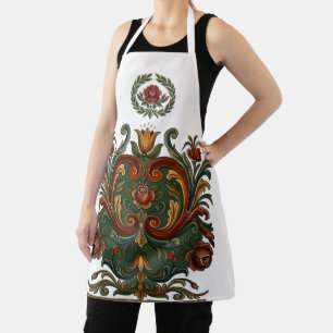 rosemaling apron
