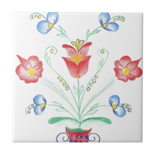 Rosemaling by Neeter Tile (Front)