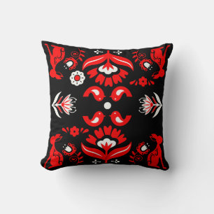Rosemaling Norwegian Folk Art Cushion