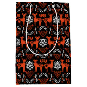 Rosemaling Norwegian Folk Art Medium Gift Bag