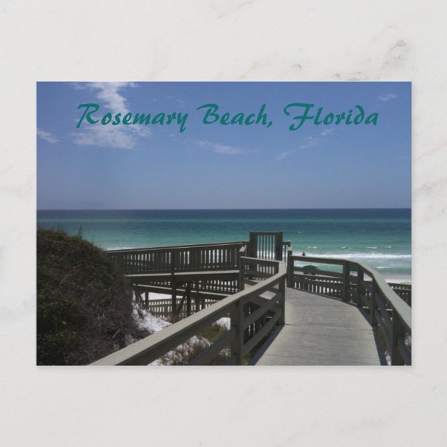 Rosemary Beach boardwalk view Postcard (Front)