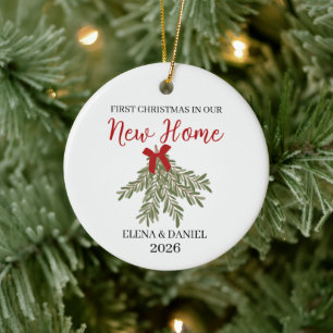 Rosemary Bundle Couple First Christmas in New Home Ceramic Tree Decoration