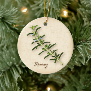 Rosemary Herb Ceramic Tree Decoration