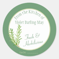 Rosemary Herb - Homemade Baking Gift Food Label