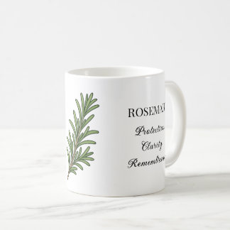 Rosemary Herb Illustration and Uses Coffee Mug