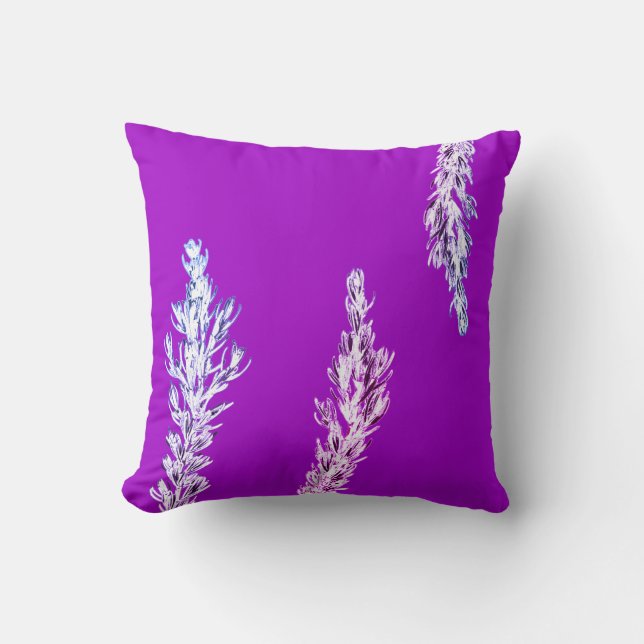 Rosemary Herb Leaves Branch Cushion Throw Pillow (Front)