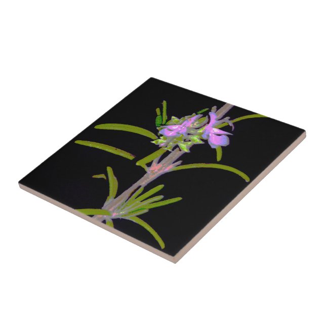 Rosemary in Bloom Tile (Side)