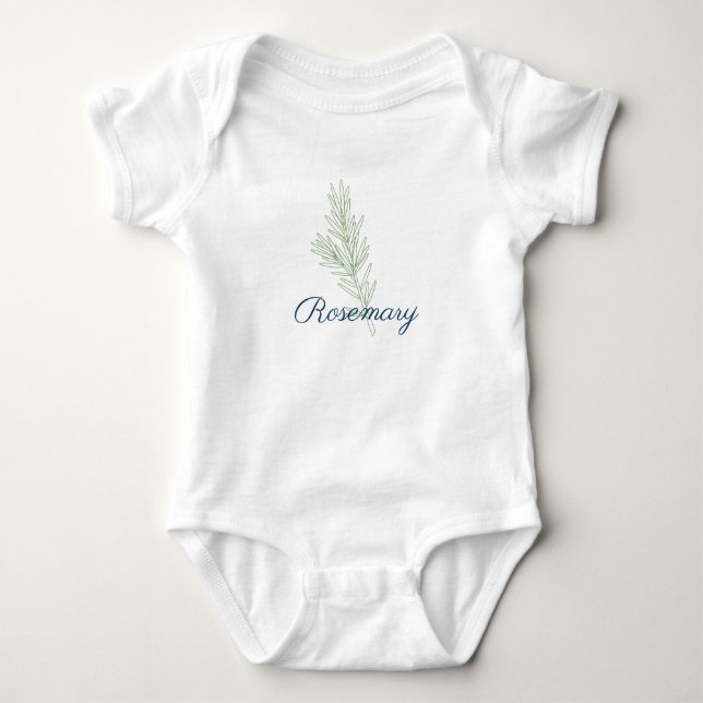 Rosemary Plant Baby Bodysuit (Front)