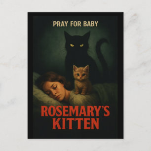 Rosemary’s Kitten – Vintage Horror Cat Parody Postcard
