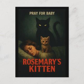 Rosemary’s Kitten – Vintage Horror Cat Parody Postcard