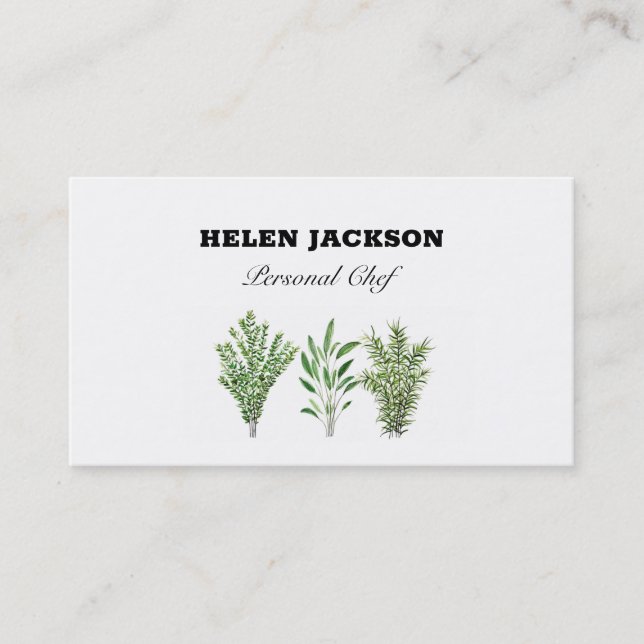 Rosemary Thyme Sage Herbs  Business Card (Front)