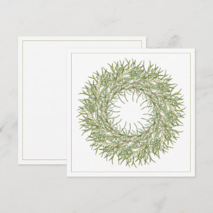 ROSEMARY WREATH 5.25" Square Flat Card