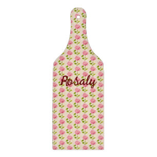 Rosen Muster rosa pink Cutting Board