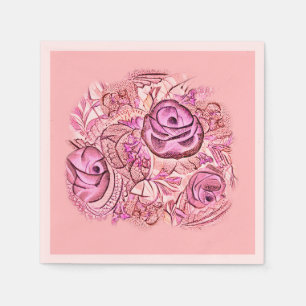 Rosen und Spitzen Napkin