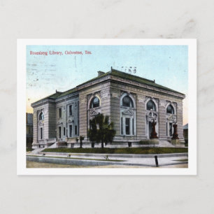 Rosenberg Library, Galveston, TX 1907 Vintage Postcard