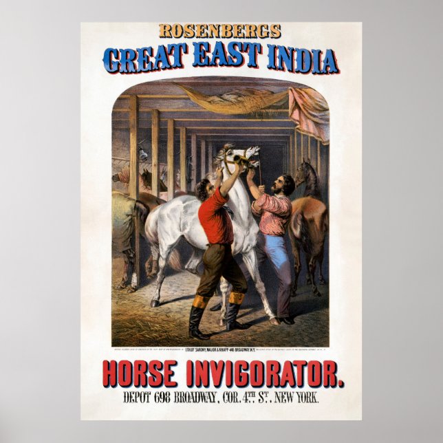 Rosenberg's Great East India Horse Invigorator. Poster (Front)