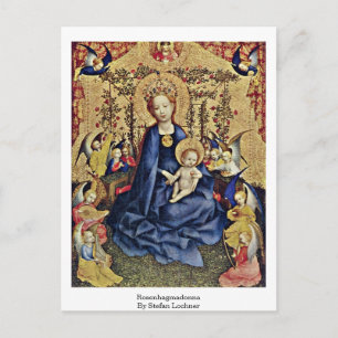 Rosenhagmadonna By Stefan Lochner Postcard